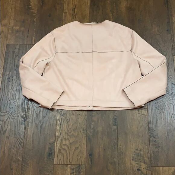 Catherine Malandrino pink faux leather jacket - Picture 6 of 6